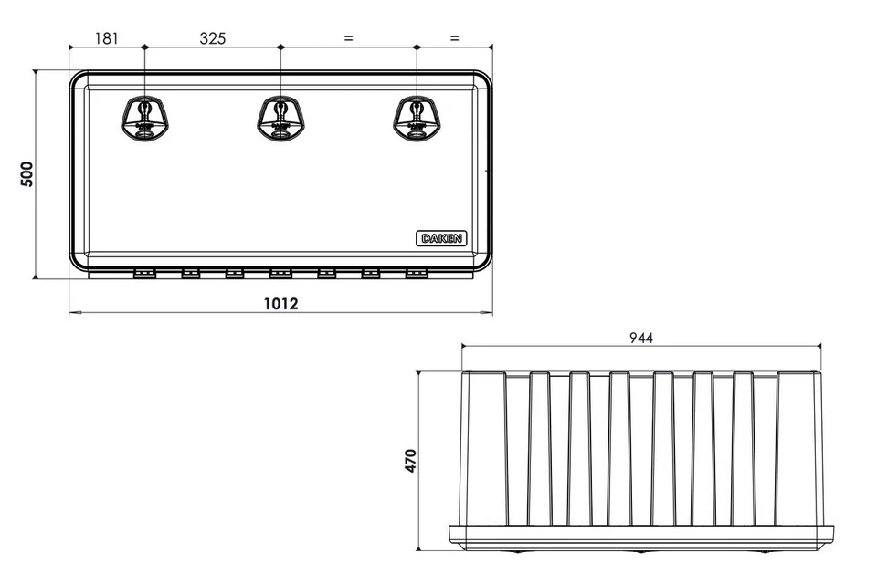 LKW Staukasten Daken Just 1000 Werkzeugkasten 1020x500x460mm Staubox 153L - Bild 3 von 3