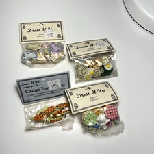 Vintage NEW Easter Buttons Dress It UP Bunny Carrot Chick Flower Basket lot