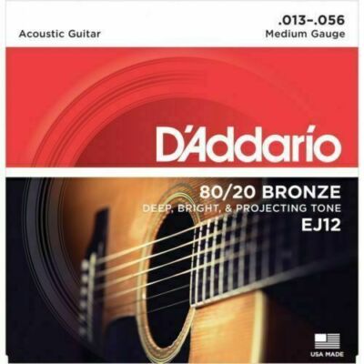 D'Addario EJ12 80/20 Bronze Medium 13-56 Acoustic Guitar Strings