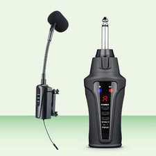 Wireless Violin Microphone System Cardioid 6.35mm Receiver Clip-on Instruments