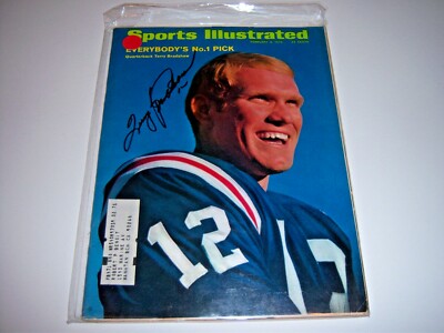 TERRY BRADSHAW LOUISIANA TECH,STEELERS LAST ONE W/COA SIGNED