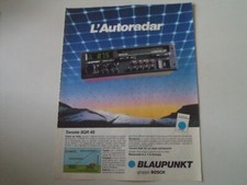 advertising Pubblicità 1986 AUTORADIO BLAUPUNKT TORONTO SQR 45