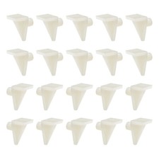 50 Pack Plastic Shelf Support Pegs 0.55"x0.63" for Cabinet Shelves Durable White