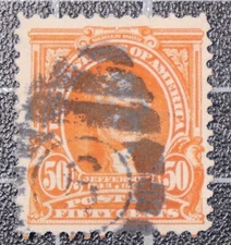 Scott 310 - 50 Cents Jefferson - Used - Nice Stamp - SCV - $35.00