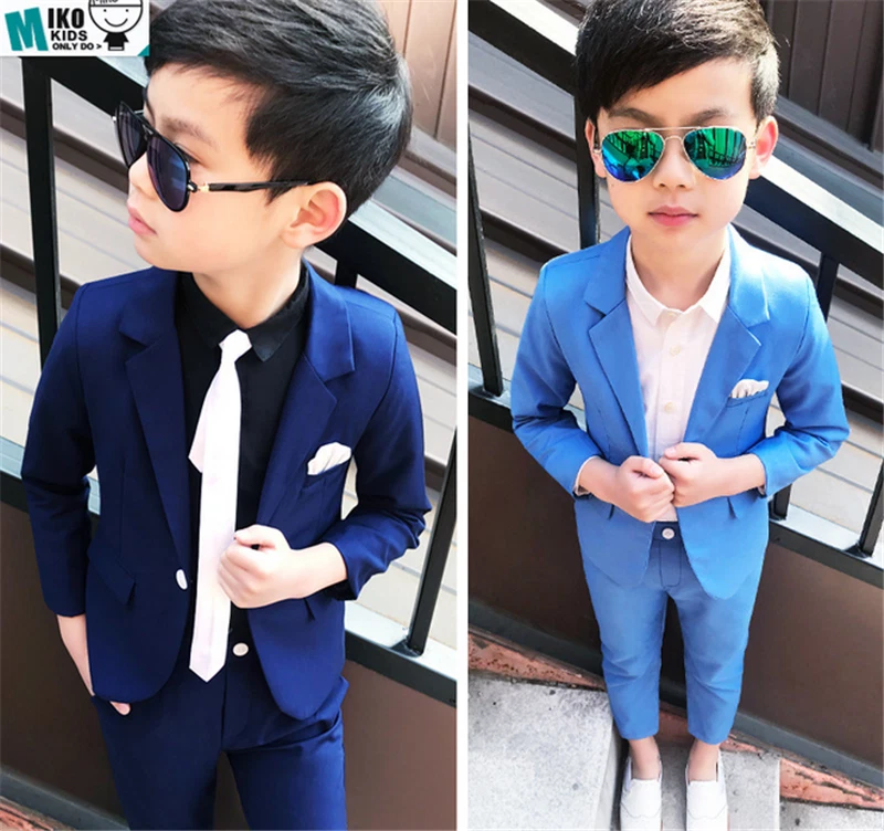 2pcs Kids Baby Boys Suit Jacket Gentleman Clothes Child Coat Pants Party Outfits