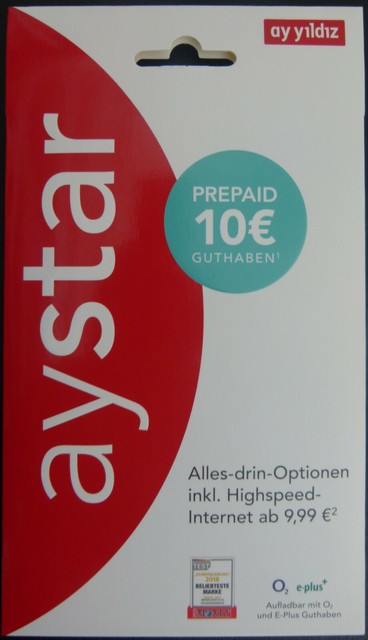 Ay Yildiz Karte Mit Aldi Guthaben Aufladen E-Plus Aystar Yildiz Prepaid SIM Karte - 10 Guthaben günstig kaufen | eBay