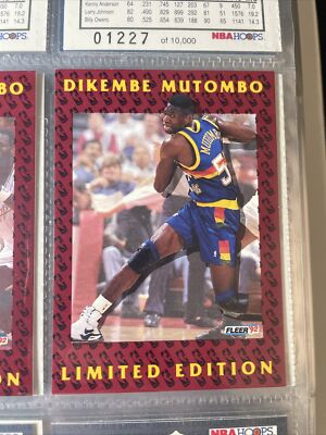 dikembe mutombo limited edition card Amazon.com: 1991-92 hoops #48 DIKEMBE MUTOMBO denver nuggets rookie card-  Near Mint Condition Ships in New Holder : Sports & Outdoors