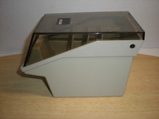 Vtg ALLSOP 3.5" Floppy Disk Plastic Storage Case with 3 Dividers Disk File 30