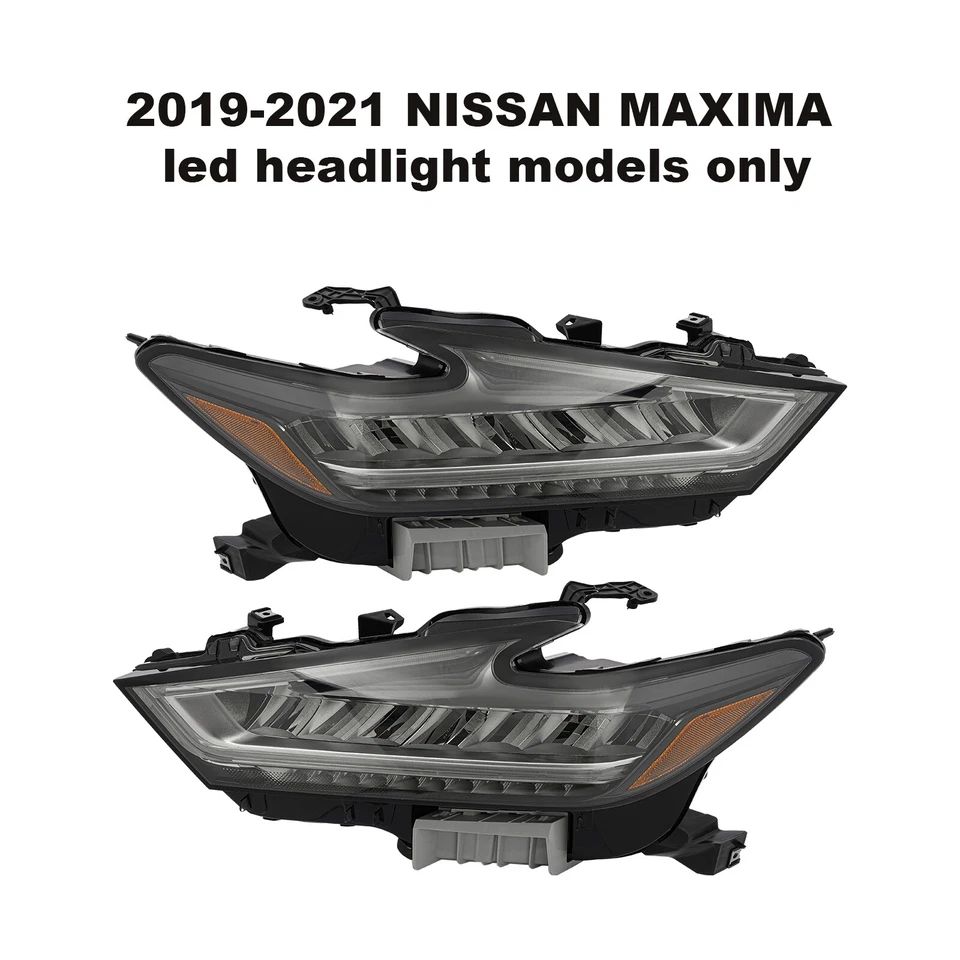 For 2019-2021 Nissan Maxima Pair LED Headlight Assembly Headlamps Left+Right Foto 3 de 4