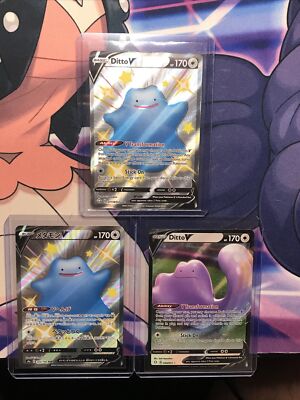 Japanese And English Ditto V Full Arts (MINT) Shining Fates/SSV Fresh Pulled Lot