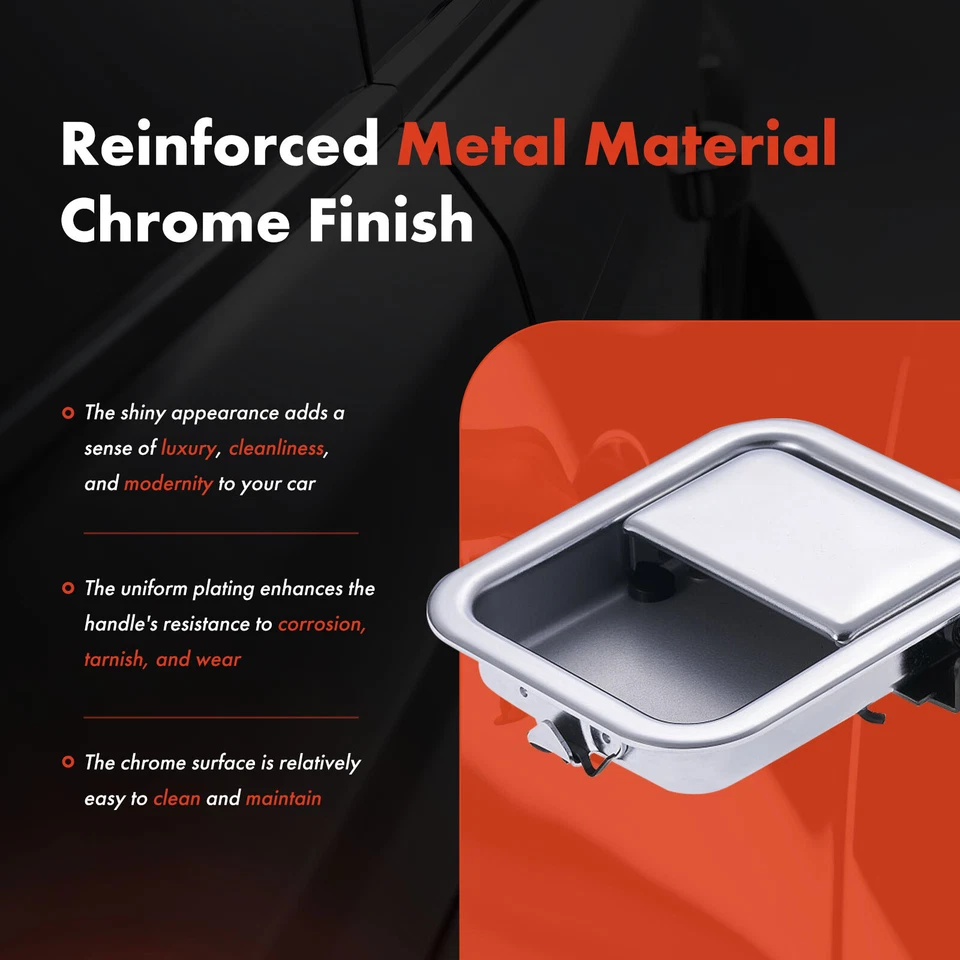 Front Left Chrome Door Handle for Volvo WAH 1996-2002 WC 1996-1998 WG WH WI WX - Image 4 of 4