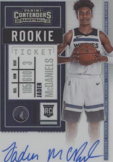 2020-21 Panini Contenders - Rookie Ticket Jaden McDaniels #144