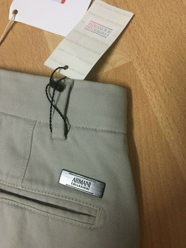 NWT Mens Armani Collezioni Soft Cotton Tan Trouser Straight W30 L34 H7.5 RRP£150 - Picture 3 of 8