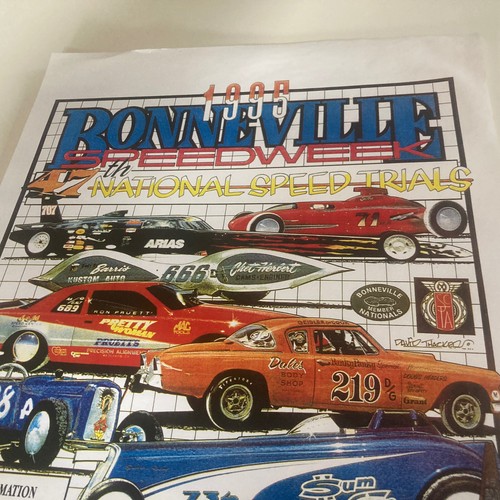 Poster Bonneville National Speed Trials 1995 stile vintage corse 12x18" - Foto 5 di 5