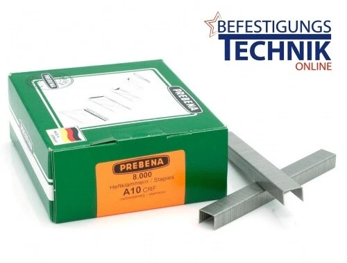 Prebena Klammern A10CRF A 80/10mm A2 rostfrei für 1XR-A16 1GP-A16 1GP-A25 KL-01