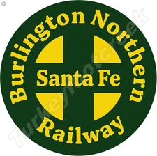 Burlington Northern Santa Fe Railway 11.75" Round Metal Sign