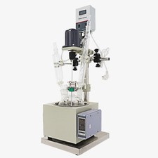 1L/5L Single Layer Vacuum Glass Reactor Lab Distill Stirring Glass Reactor 220V