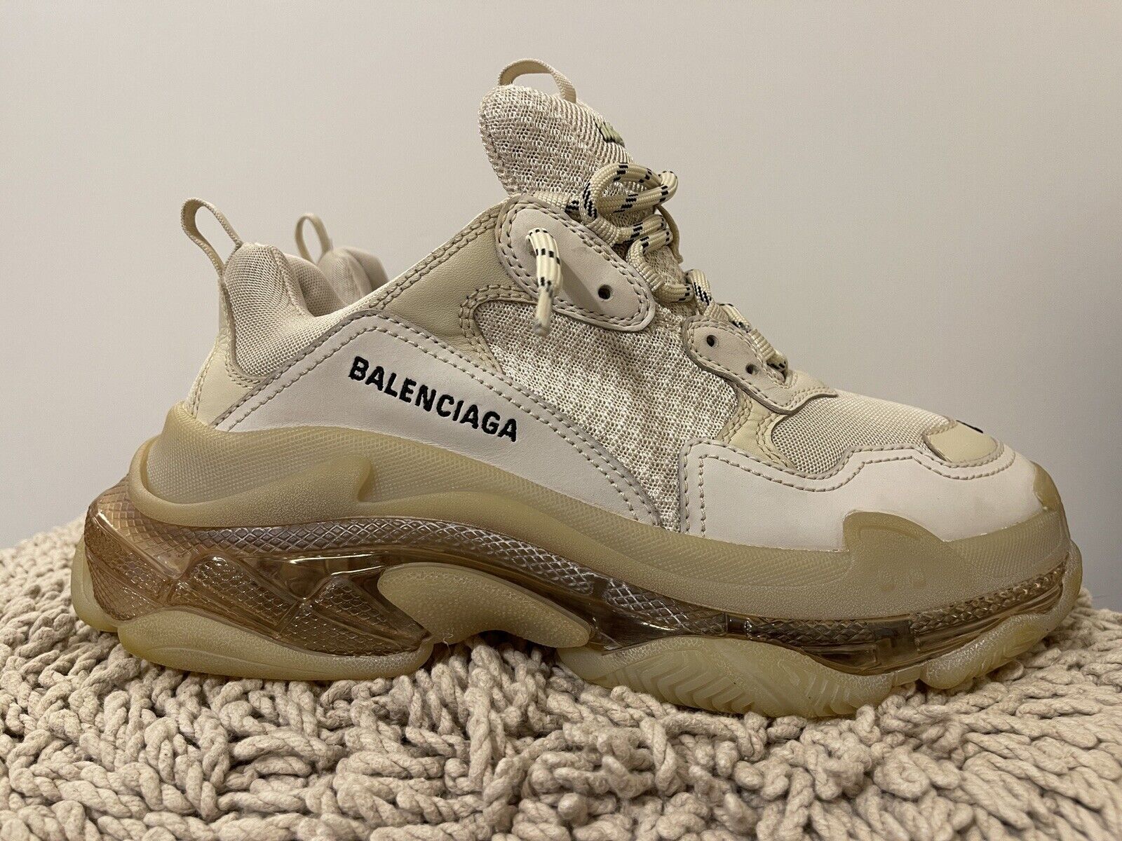 grænseflade Ring tilbage farligt Balenciaga Triple S Clear Sole, 544351, Women&#039;s Chunky Sole Sneaker,  Size 11 US | eBay