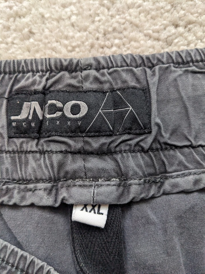Pantalones JNCO Y2K BMX Gótico Monopatín Ajustado Jogger Delgado Carga Cremallera Parte Inferior Foto 3 de 4