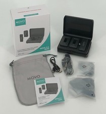 Movo WMX-2-L-DUO Wireless Microphone for iPhone with Charging Case, Lightnin----