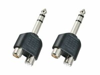 2X Adapter Stereo Klinkenstecker 6,3Mm / Cinchbuchse