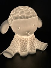Hallmark Sweet Dreams Porcelain Night Light Lamb White Nursery Light
