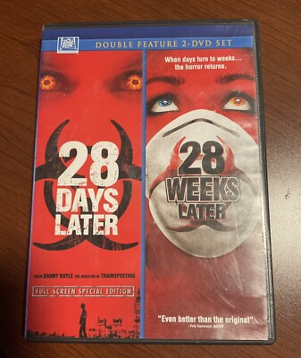 28 DAYS LATER / 28 WEEKS LATER DVD Double Feature Full Screen 2-Disc Set OOP