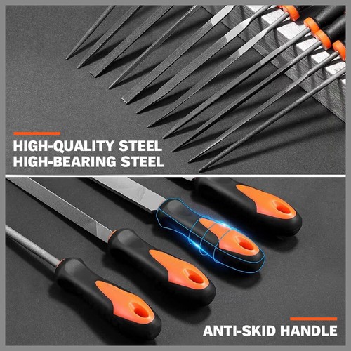 20Pcs Metal File Set Needle Files Sandpaper Woodworking DIY Carrying Case Au - Picture 7 of 11