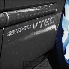 PAIR 96-00 Civic EX SOHC VTEC Decal Sticker D16y8 EK SiR Si EM1 JDM HONDA SILVER
