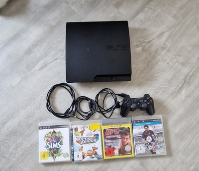 ORIGINAL SONY PLAYSTATION 3 KONSOLE SLIM 160 GB FESTPLATTE Inklusive 4 Spielen