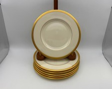 Set of 6 Lenox TUXEDO Gold Mark Bread & Butte...