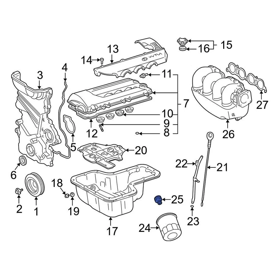 For Toyota Celica 2000-2005 Toyota 9090404002 Engine Oil Filter Adapter - Imagem 2 de 2