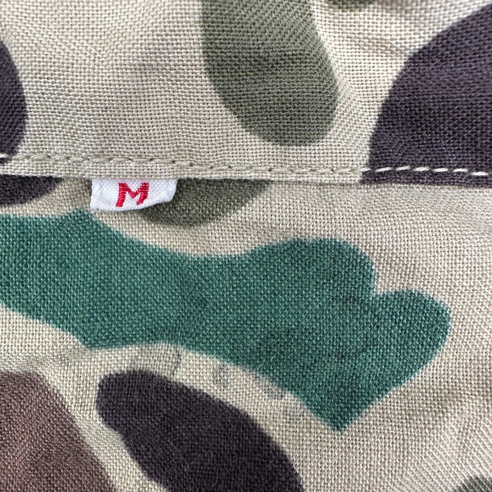 Camisa de Caza Camuflaje Vintage Abotonada Talla Mediana Retro Camuflada LEER Foto 4 de 4