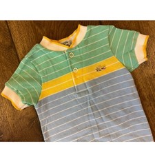Vintage Izod Lacoste Romper USA Made Boys 18 Months Alligator Crocodile Logo 80s