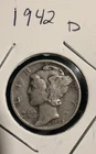 1942-D Mercury Dime 10C Denver 90% Silver US Coin Circulated