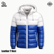 Men  s Thick Winter Puffer Jacket Hooded Quilted Insulated Bubble Parka Coat
