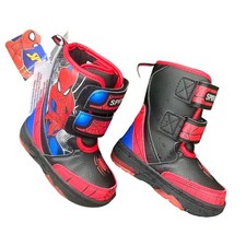Marvel Spider Man Toddler Boys Light-Up Winter BootsSize 7
