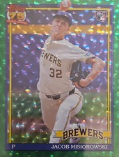 2026 Topps 1991 Topps Baseball#T91-74 Jacob Misiorowski Green Crackleboard /99