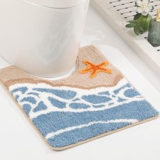 Cute Ocean Bathroom Rug Super Absorbent Bath Mat Machine Washable and Non Slip