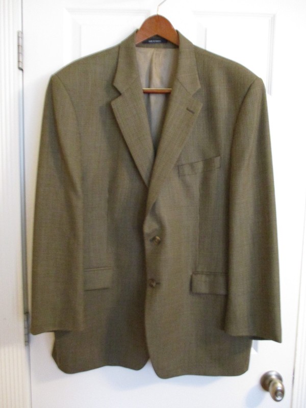Chaps Ralph Lauren Men's Blazer Jacket Size 46R 100% Wool Herringbone
