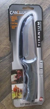 NEW Camillus Titanium knife, 9.5 Drop Point 4.5 " Blade, Sheath Included HUNTING