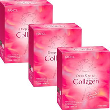 FANCL Deep Charge Collagen Powder Type 3,4g x 30 Sticks x 3 Boxen Set Japan