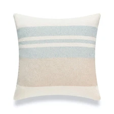 Beach Coastal Decorative Pillow Cover ONLY for Couch, Sofa, or Bed, Light Blu...
