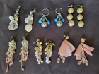 Lot of 6 Pairs of Vintage Costume Jewelry Pierced Earrings
