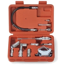 Heavy-Duty Grease Gun Accessory Kit with Needle Adapters & Impact-Resistant Case