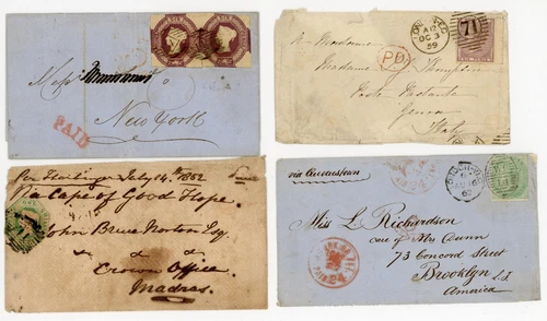1852 - 1937 very interesting group of 49 covers with many scarcer destinations