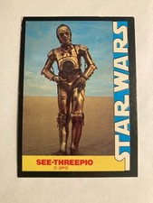 1977 STAR WARS WONDER BREAD ROOKIE CARD #7 SEVEN SEE-THREEPIO C-3PO VG