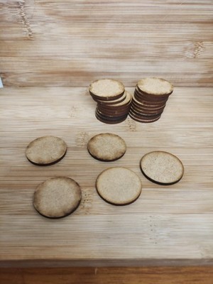 34 mm runde Basen (25 in Packung) gut für Bolt Action und andere Spiele 3 mm MDF
