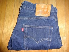 Levi's Original 501 Big E Prem Regular Fit Straight Leg Men's Blue Jeans 33 x 30
