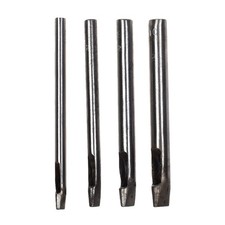 BCP 4 Size Oval shape Hole Punch Belt Watch Band Gasket Hollow Leather Silver